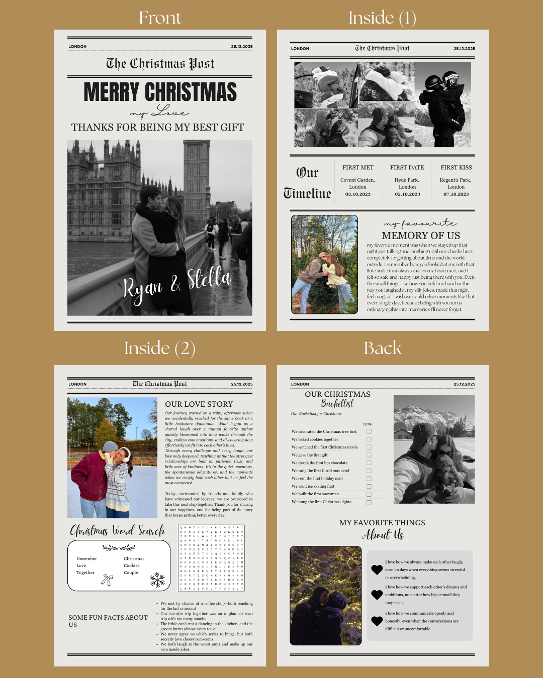 Newspaper Weihnachtsgeschenk | Couple Edition
