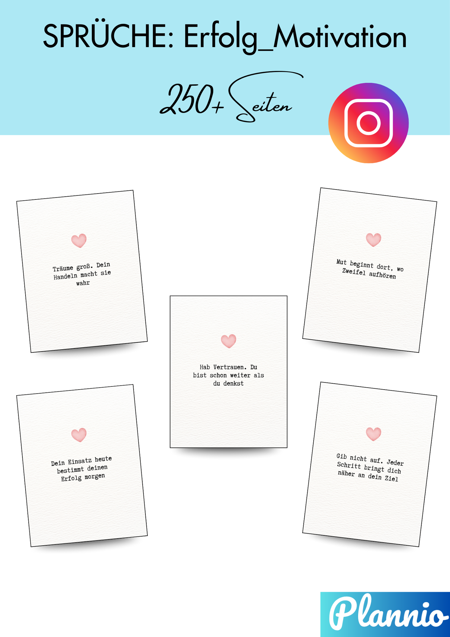🚀💪 250+ Instagram Vorlagen: Erfolg & Motivation