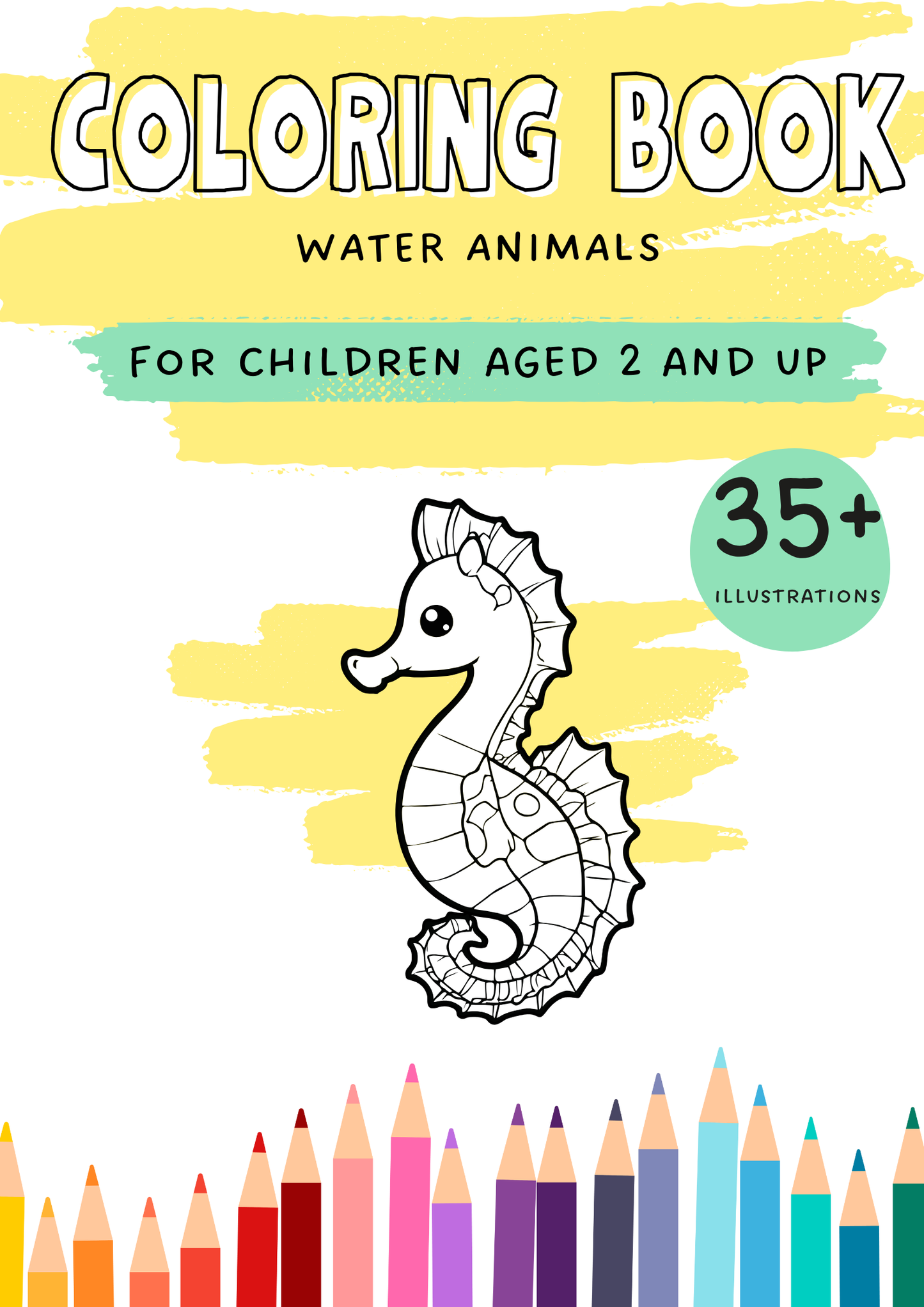 Ausmalbuch – Meerestiere Edition (35+ Ausmalbilder) – PDF Download