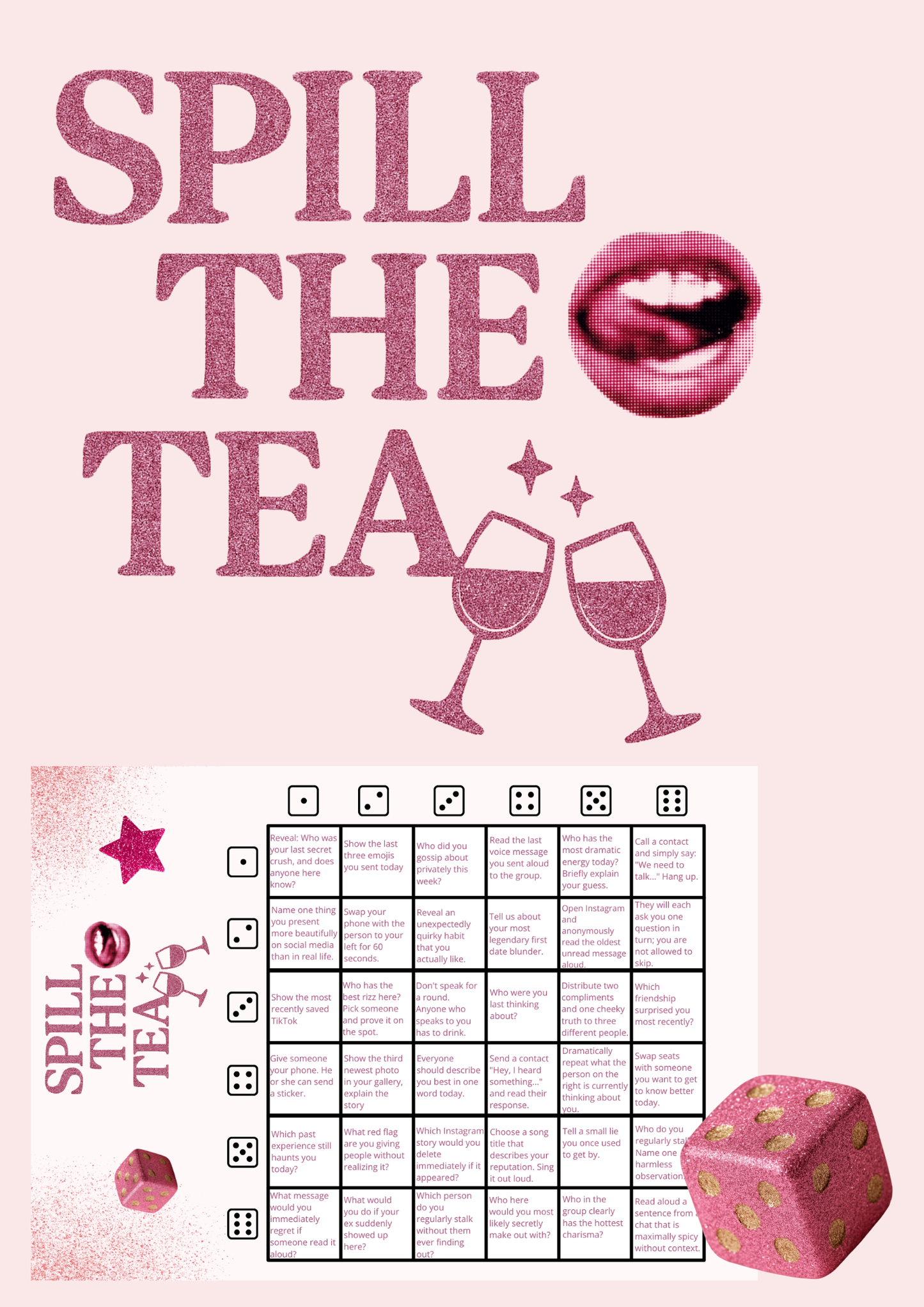 Spill The Tea – Das ultimative Partyspiel! German and English