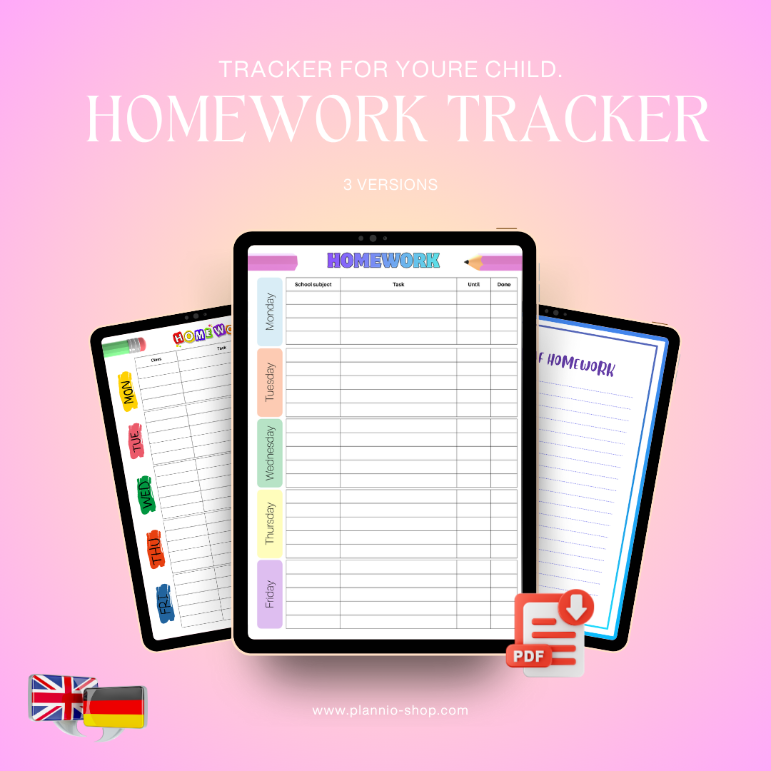 Hausaufgaben-Tracker für Kinder