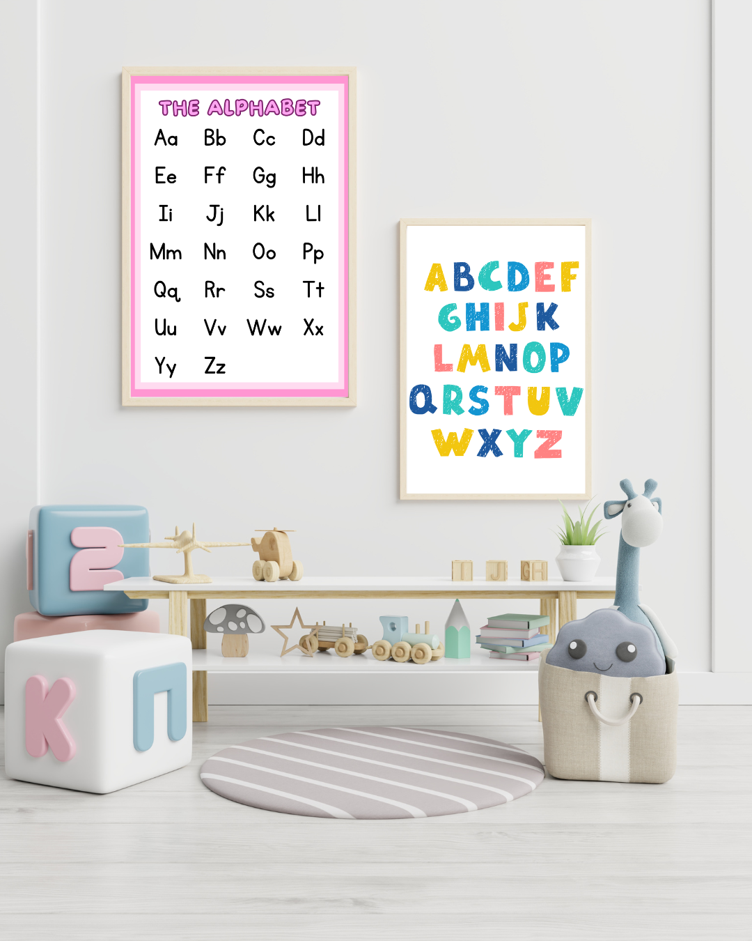 ABC Prints fürs Kinderzimmer – 13 liebevoll gestaltete Digital-Poster (PDF & PNG)