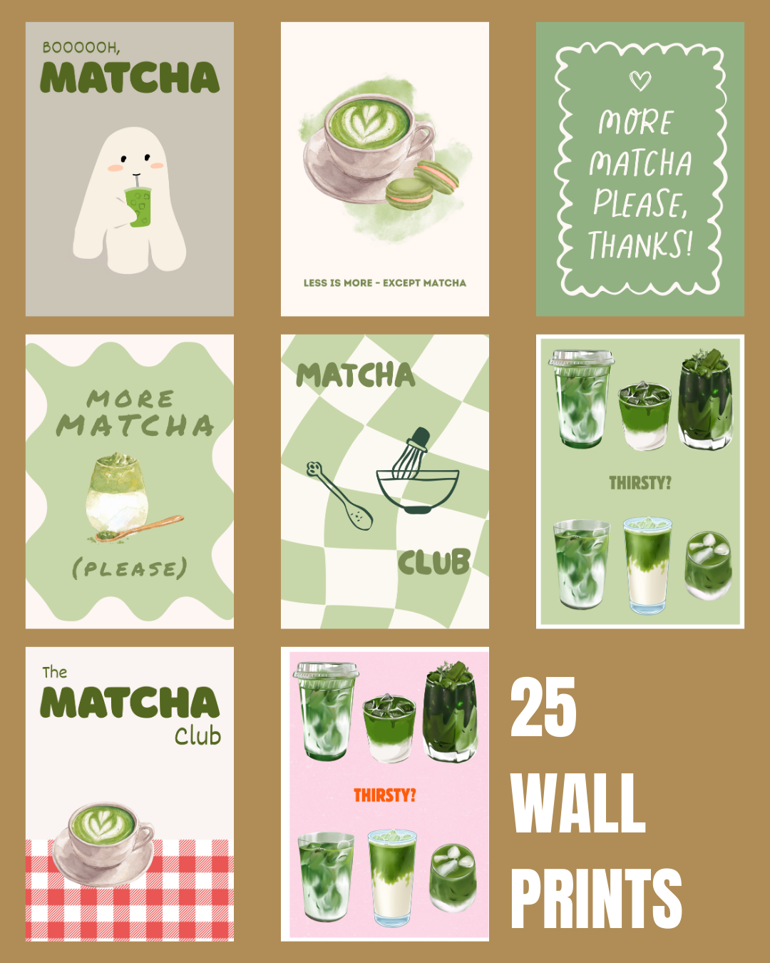 Wand Prints | Matcha Edition – 25 Stück