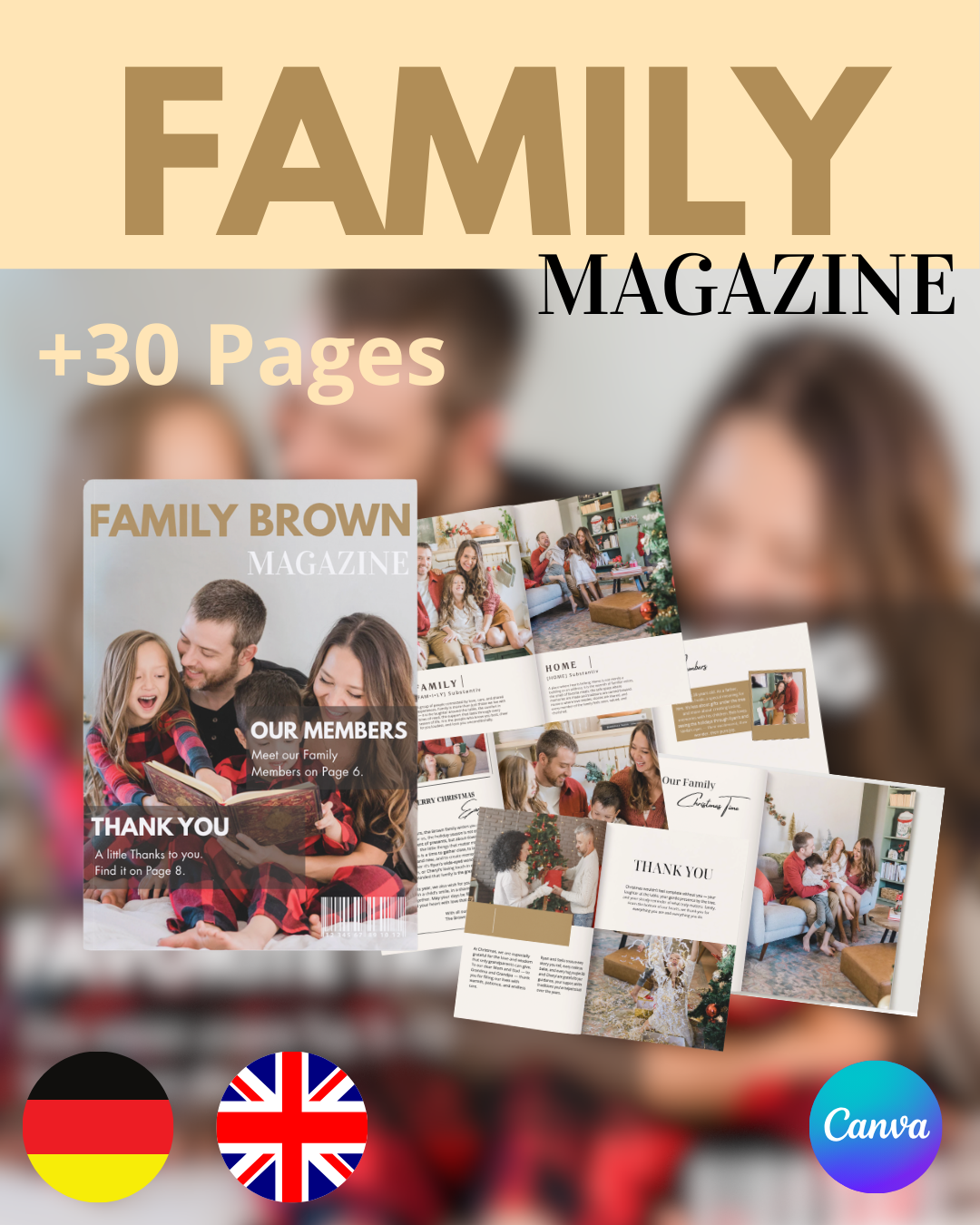 Weihnachtsmagazin | 30+ Vorlagen zum bearbeiten