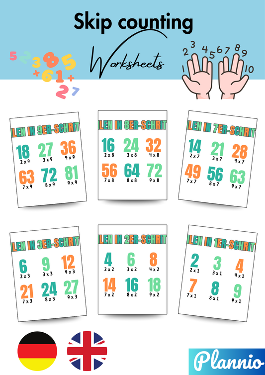 10er-Reihe Lernblätter – Perfekt für die Schule!