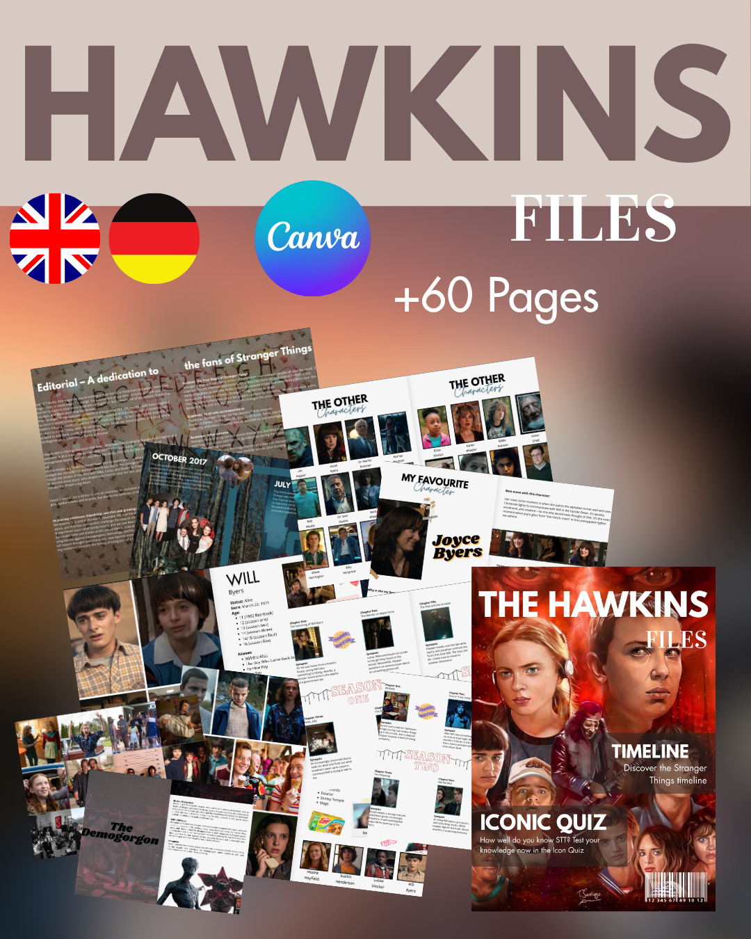Hawkins-Files (Deutsch & Englisch) +65 Seiten
