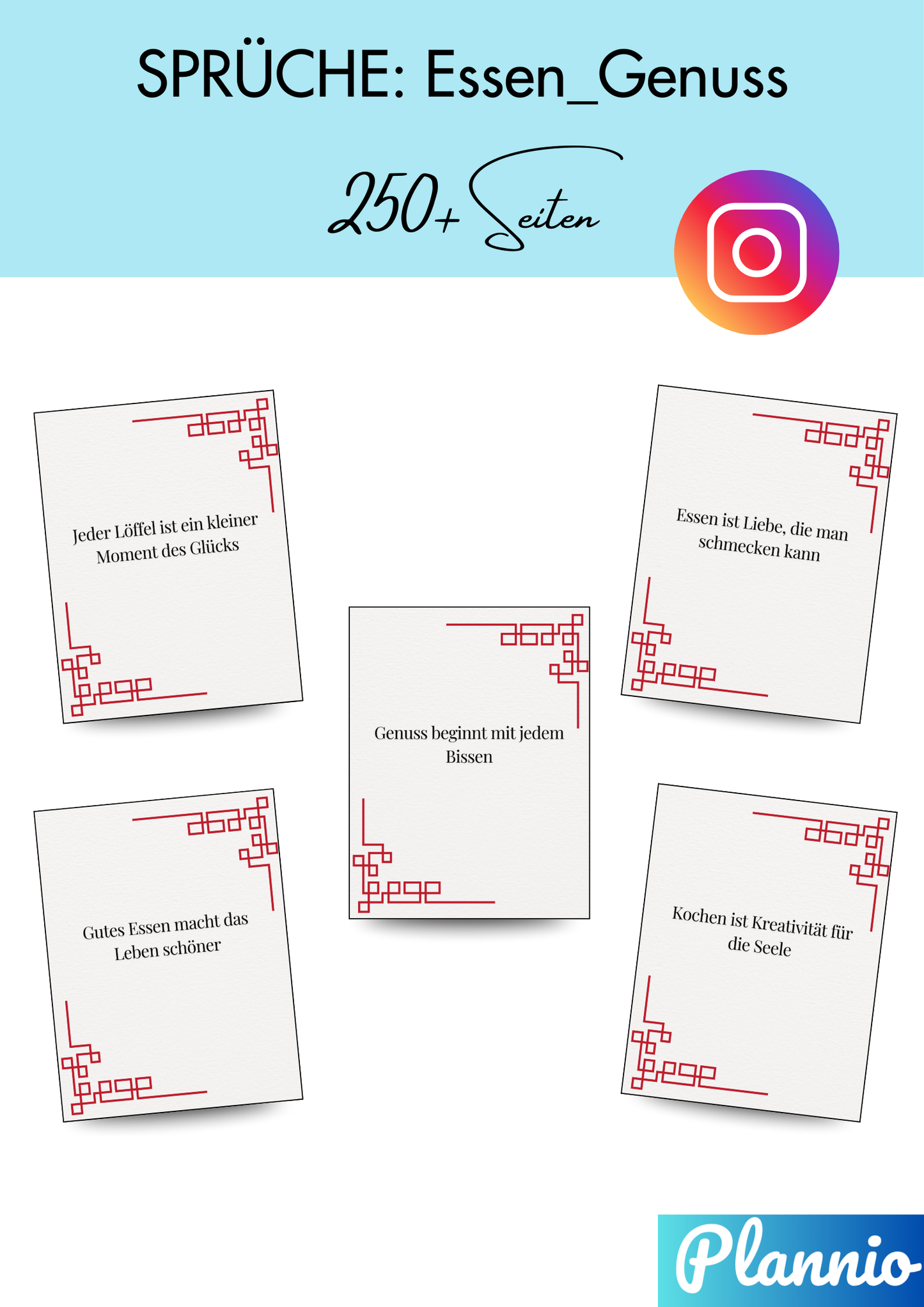🍔🍕 200+ Instagram Vorlagen: Essen & Genuss