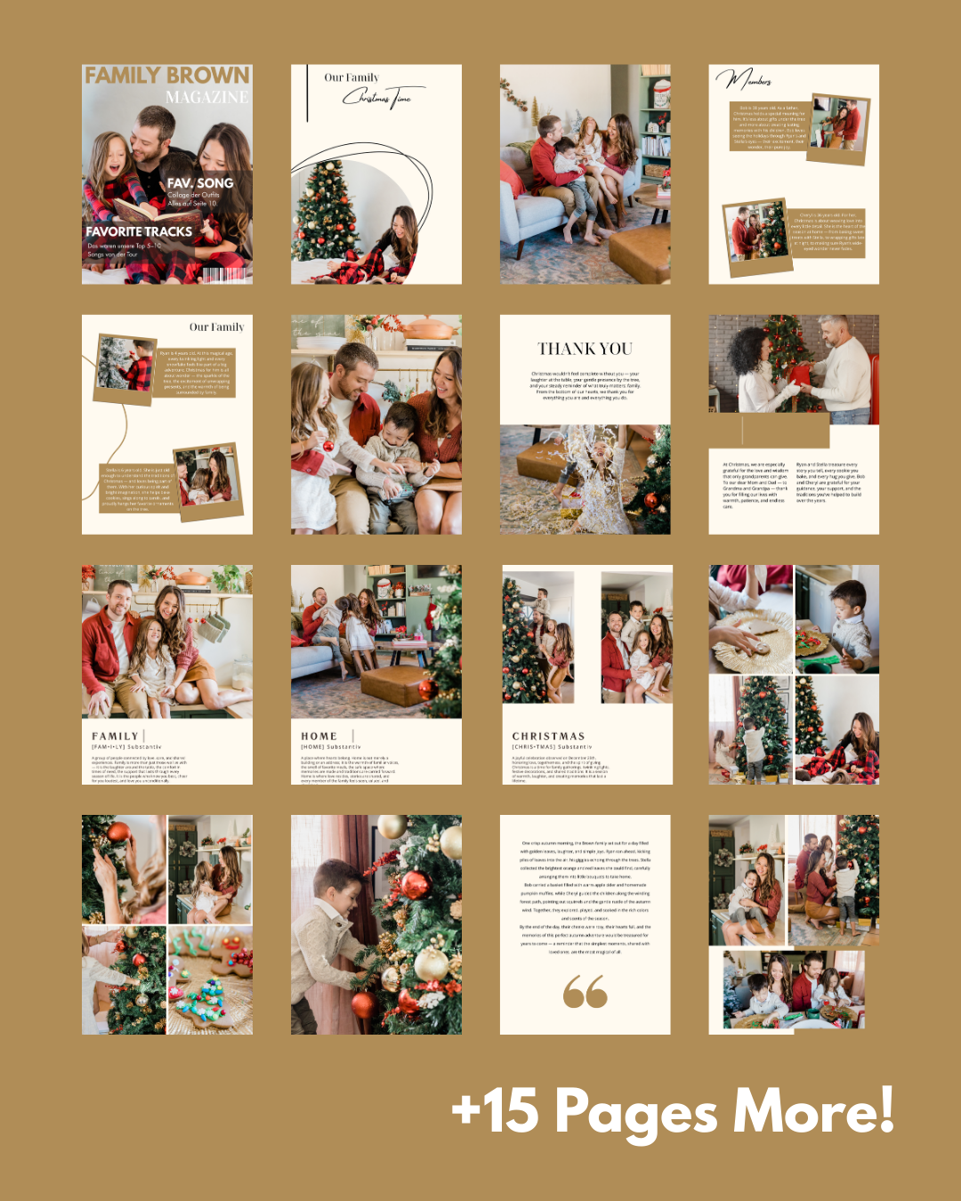 Weihnachtsmagazin | 30+ Vorlagen zum bearbeiten