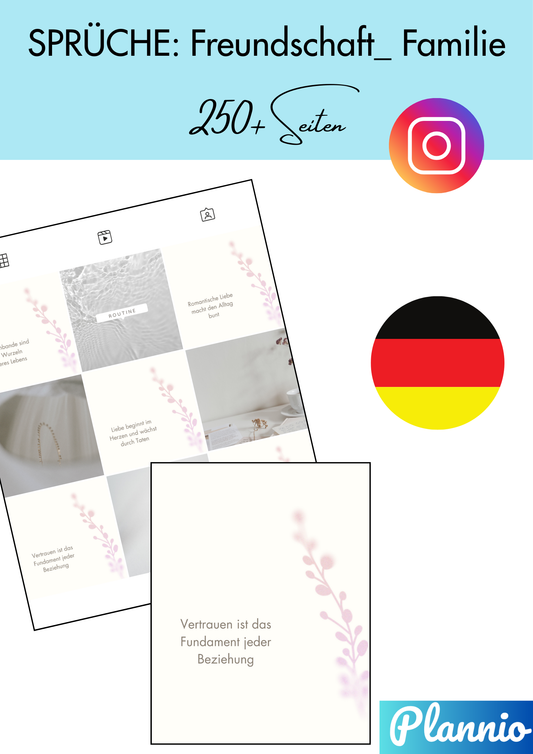 👭👨‍👩‍👧‍👦 250+ Instagram Vorlagen: Freundschaft & Familie