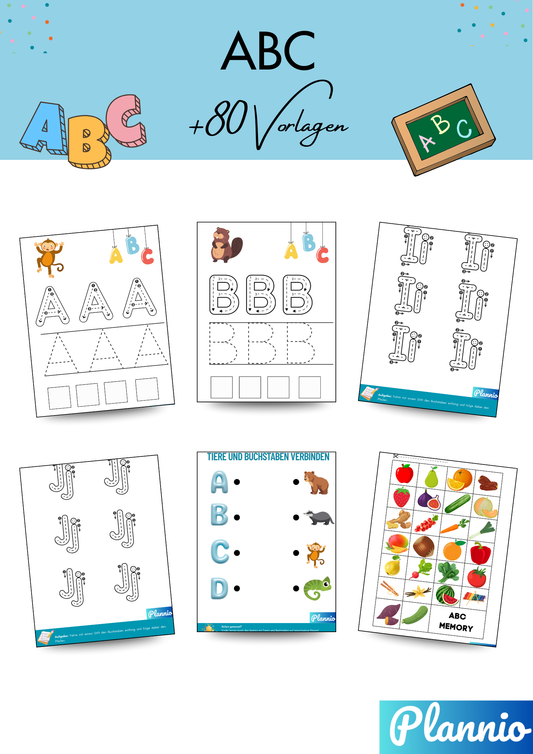 ABC learning for pros! Worksheets for ages 4 and up