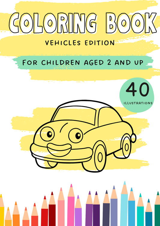 Ausmalbuch – Fahrzeuge Edition (40 Ausmalbilder) – PDF Download