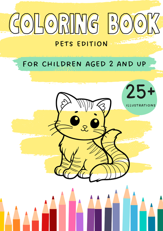 Ausmalbuch – Haustiere Edition (25 Ausmalbilder) – PDF Download