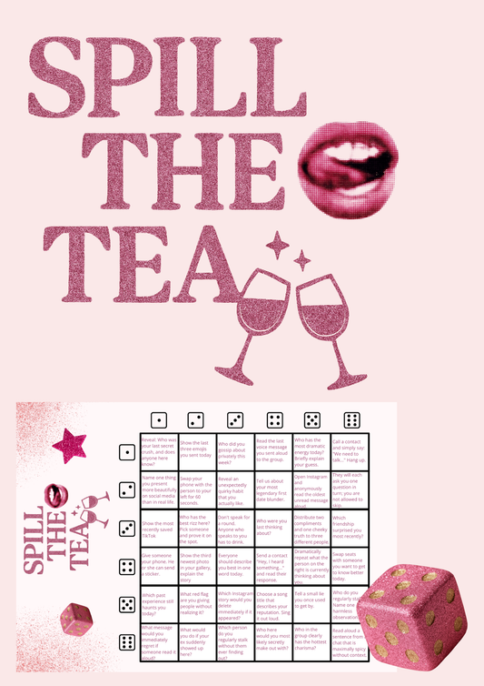 Spill The Tea – Das ultimative Partyspiel! German and English