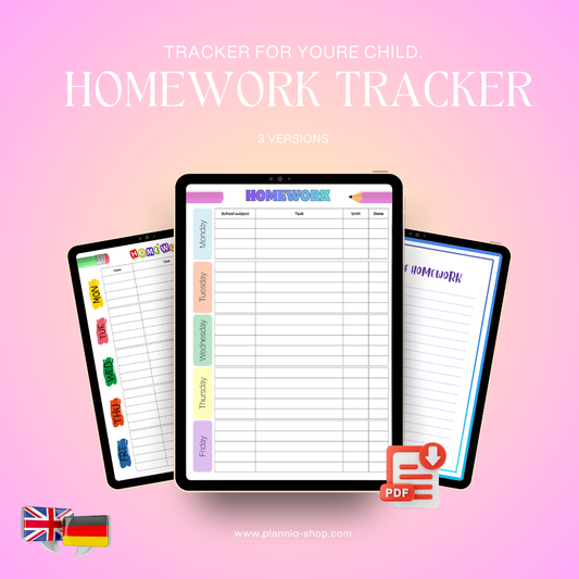 Hausaufgaben-Tracker für Kinder